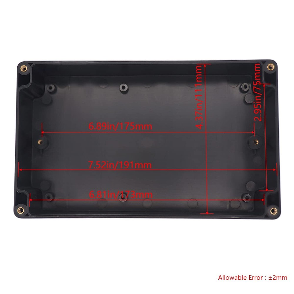 Project Box IP65 Waterproof Junction Box ABS Plastic Black Electrical Boxes D...