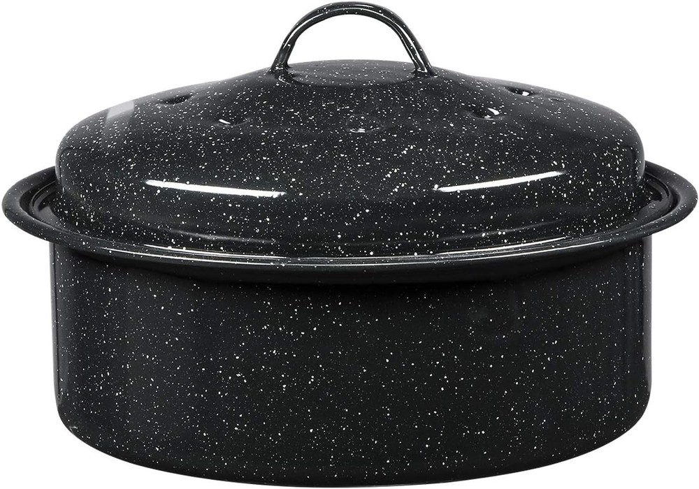 Granite Ware 3 lb Mini Roaster 8.7" Speckled Black