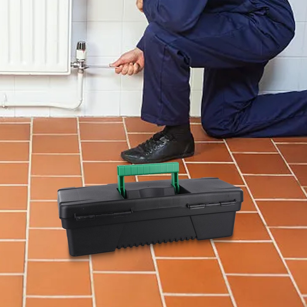 Sturdy Plastic Toolbox Perfect for Carpentry and Electrical Repairs 10 Inch