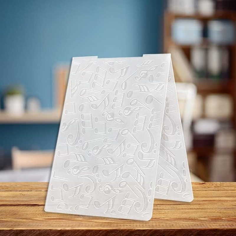 Music Notes Plastic Embossing Folders for Card Making Background Scrapbooking Pl
