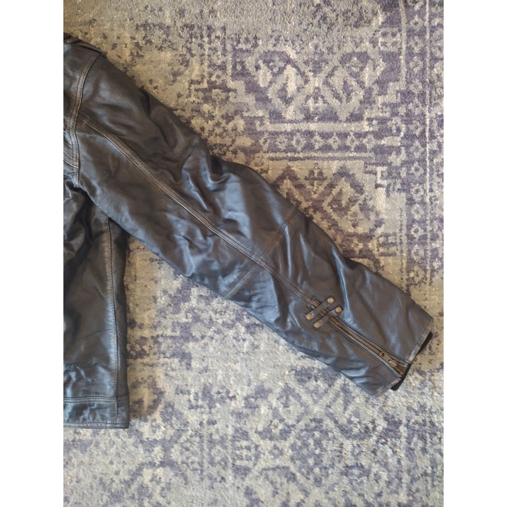 Custom Bilt Drago Leather Motorcycle Jacket - XL - Distressed Biker Armor