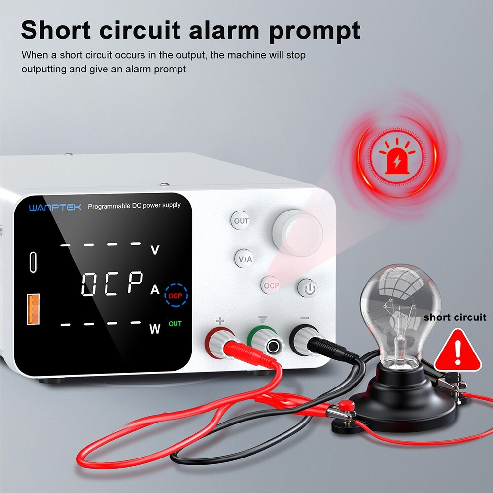 DC Adjustable 0-30/60/120V Lab Programmable Power Supply  Variable Bench Switch