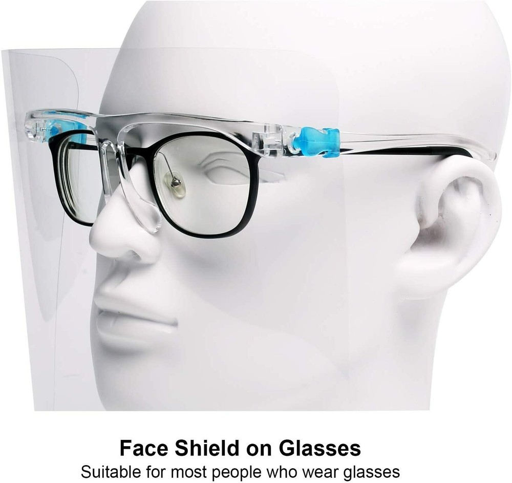10 Pack Face Shield with Glasses frame, Face Shield Visor, Face Shield