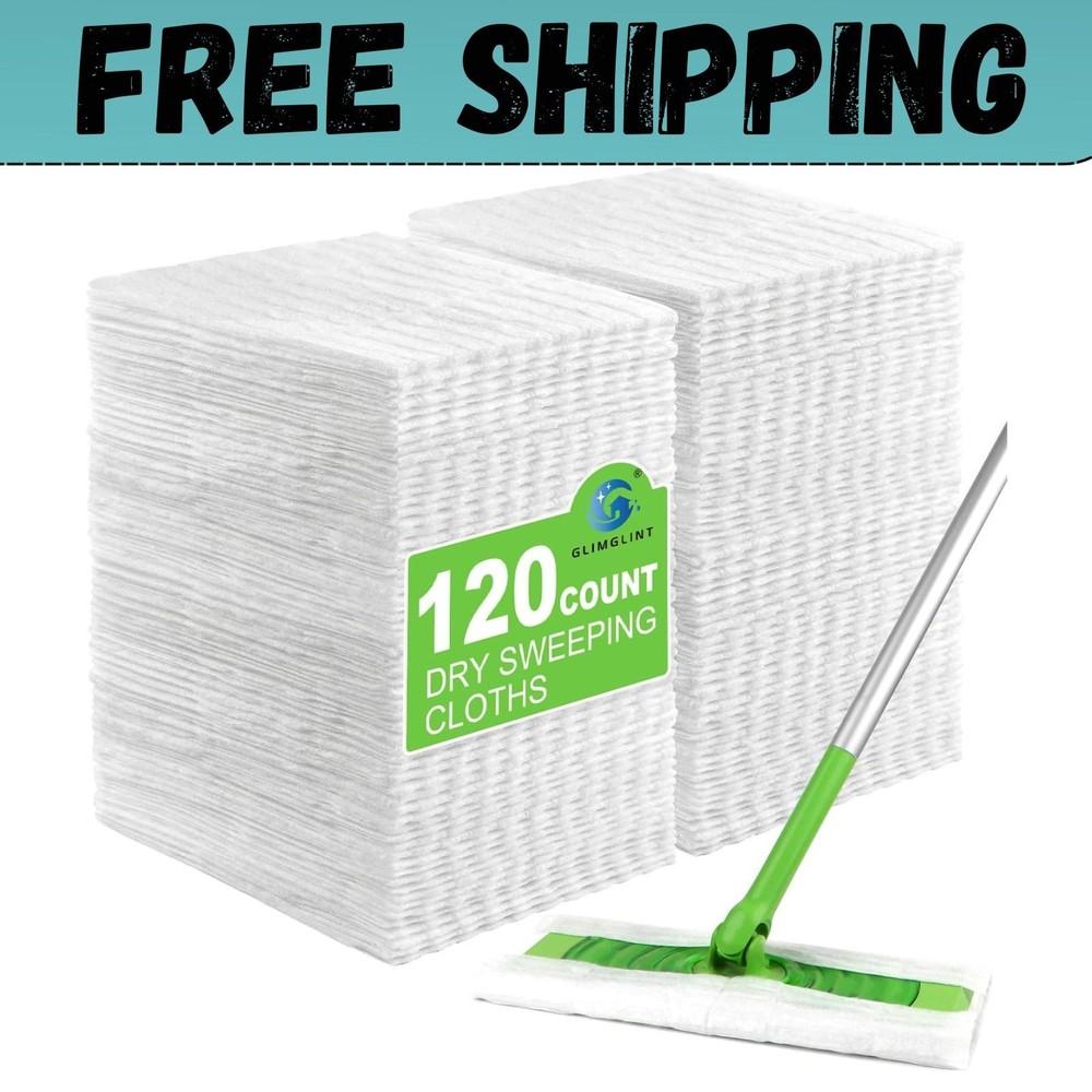 Dry Sweeping Cloths Pads Compatible with Swiffer Sweeper- Disposable Duster Refi