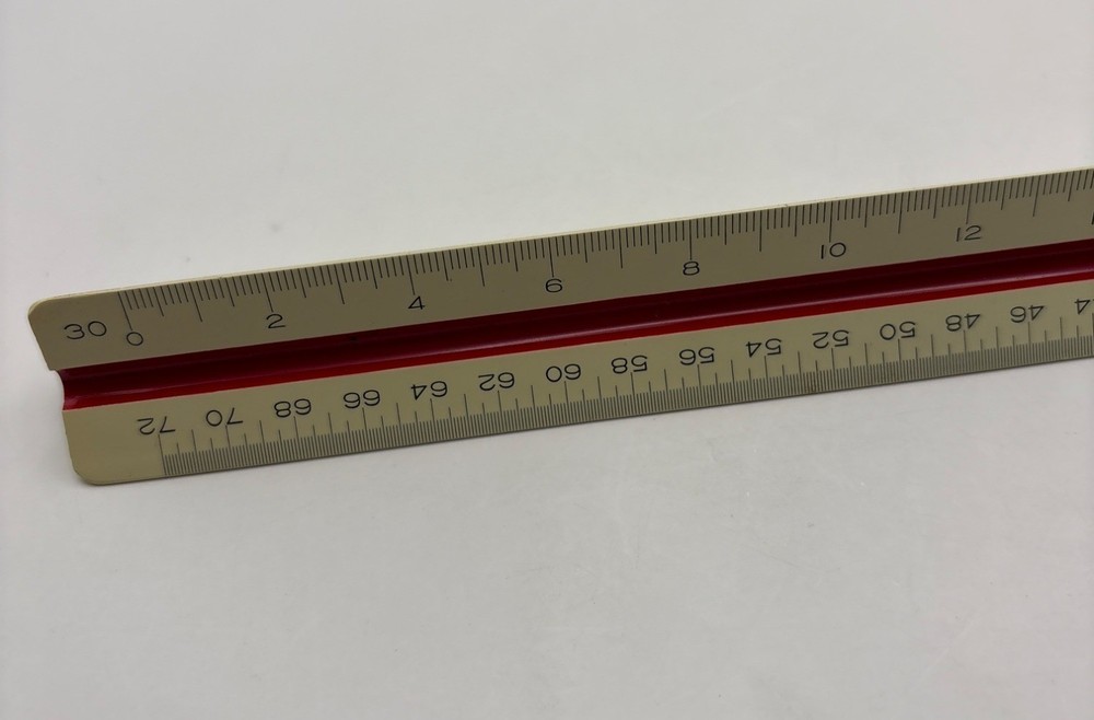 Pickett 235E Architect Triangular Scale Ruler 12" Engineering Drafting Tool