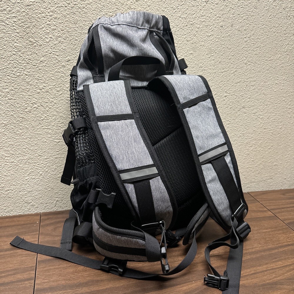 PROPLUMS Dog Carrier Backpack for Small and Medium Dogs (Medium, Gray) AJ