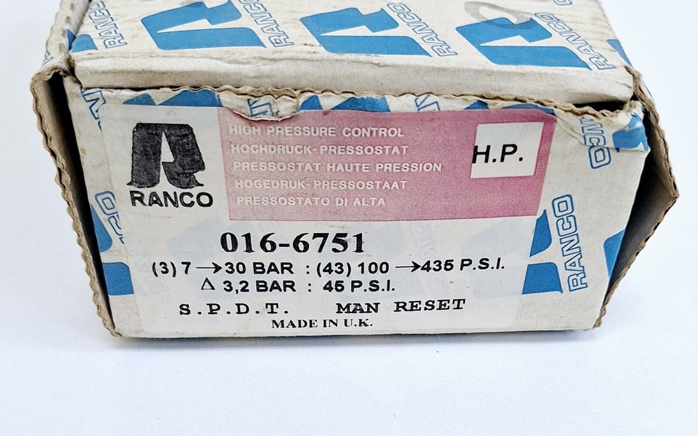 Ranco 016-6751 High Pressure Control