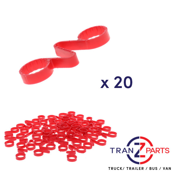 32MM GENUINE CHECKPOINT CHECKLINK WHEEL NUT INDICATOR RED X 20