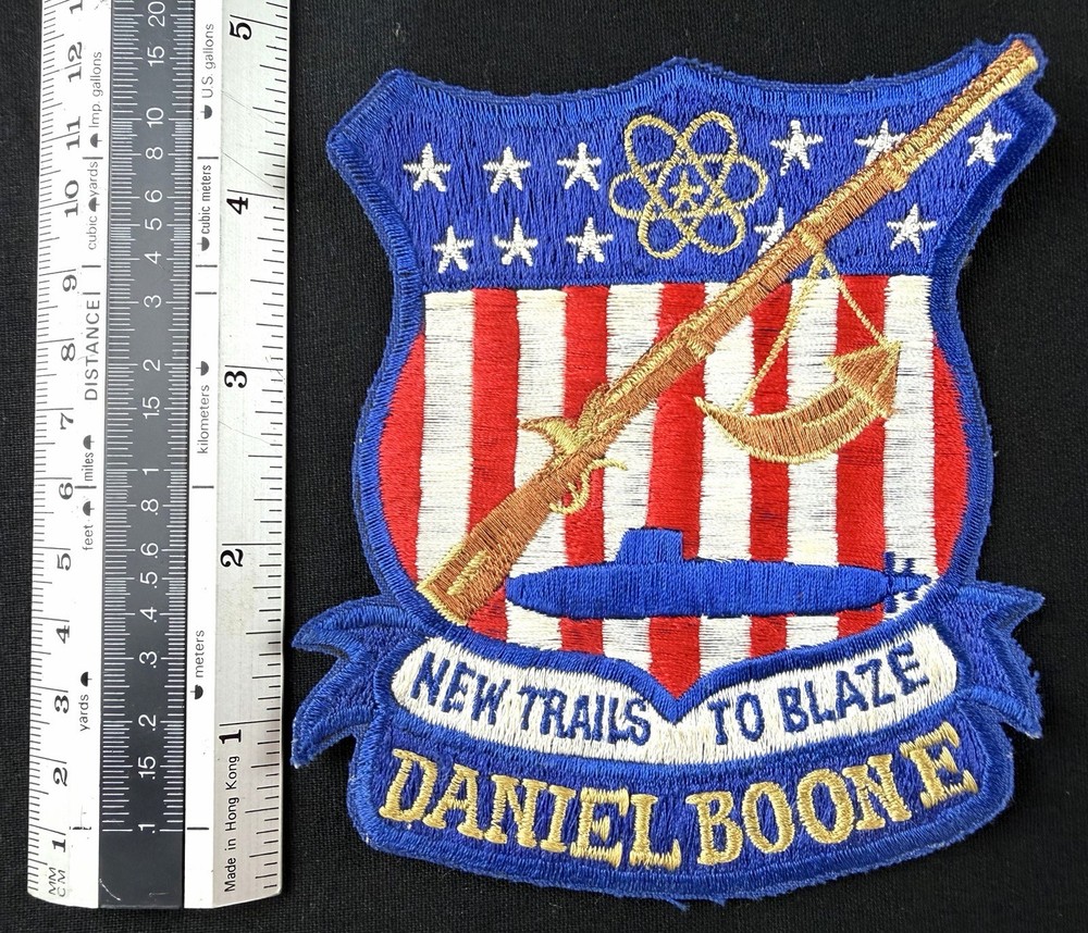 Rare USN Submarine Patch - USS Daniel Boone - SSBN 629 - Missing Star Version