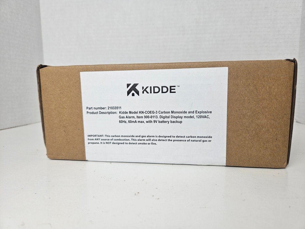 Kidde KN-COEG-3 Carbon Monoxide & Explosive Gas Alarm