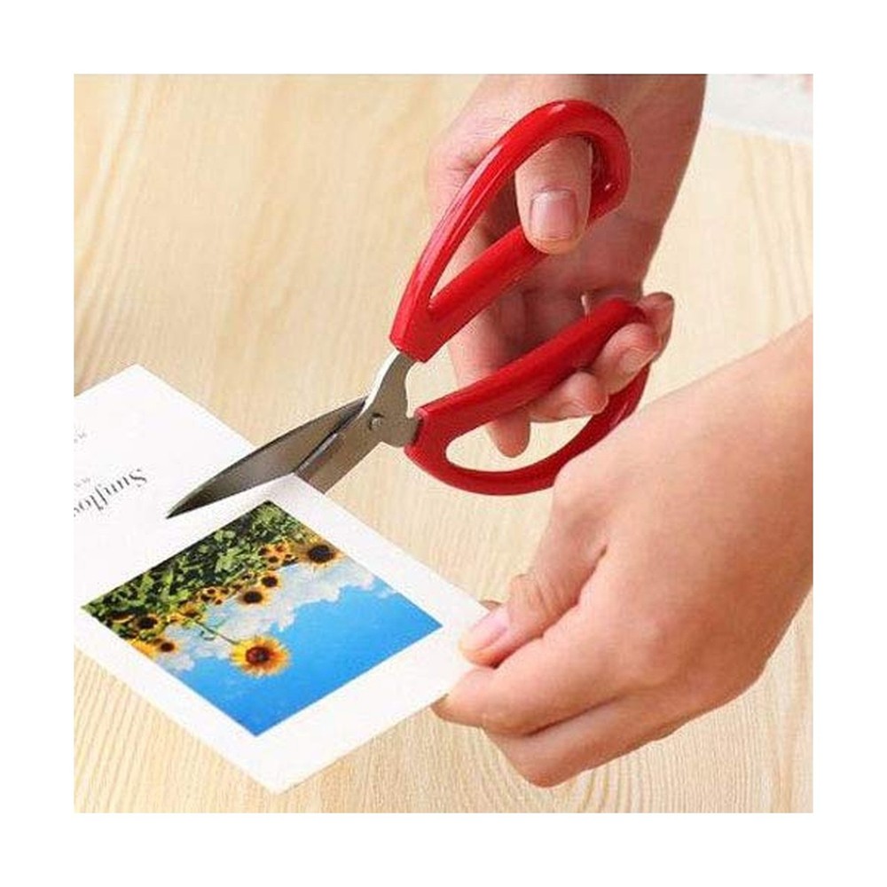 Hometeq 6" Scissors Multi-Purpose Stainless Steel Sharp Scissors with Red Han...