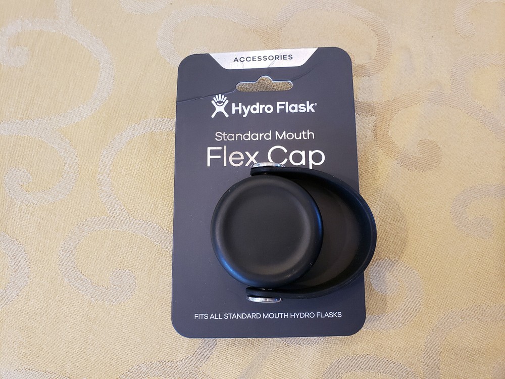 NEW Hydro Flask Black Standard Mouth Flex Cap