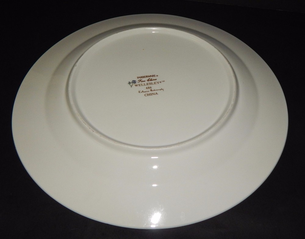 Farberware Wellesley 486 Pattern China White Multi-Color 12" Serving Platter