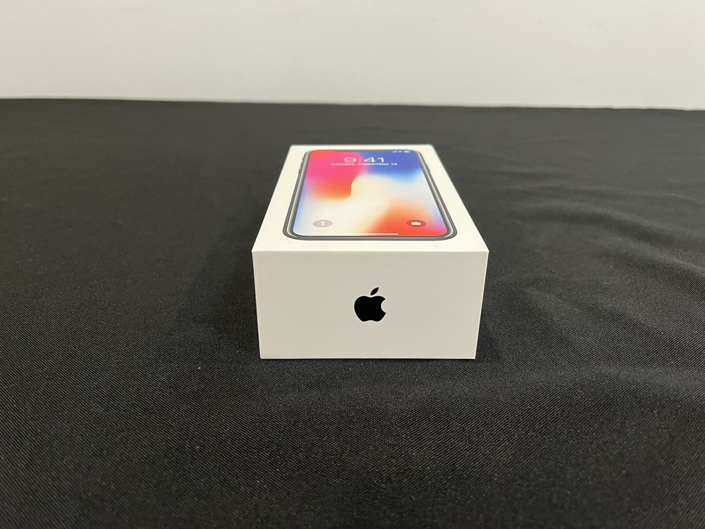 *EMPTY BOX* Apple iPhone X Space Gray 64G W/ Manual, Stickers & SIM Removal Tool