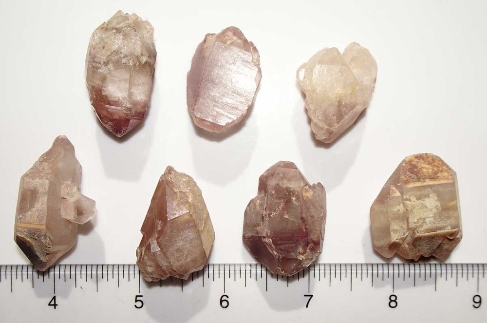 Lithium Quartz Rough - 7 Crystals - Unusual Forms xt473
