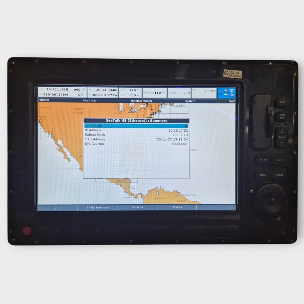 Raymarine C120W Widescreen Multifunction Display E62113 ~CORE ONLY~ Fully Tested