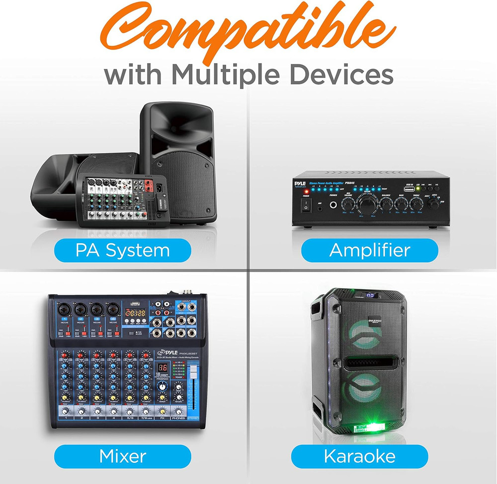 Dual-Channel Wireless Microphone System-Vhf Fixed Dual Frequency Wireless Mic Re
