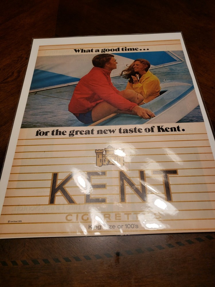 Vintage KENT Cigarettes Advertisement, 1970, RARE