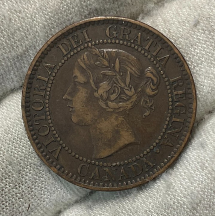 1859 Canada One Large Cent Coin Great Condition
