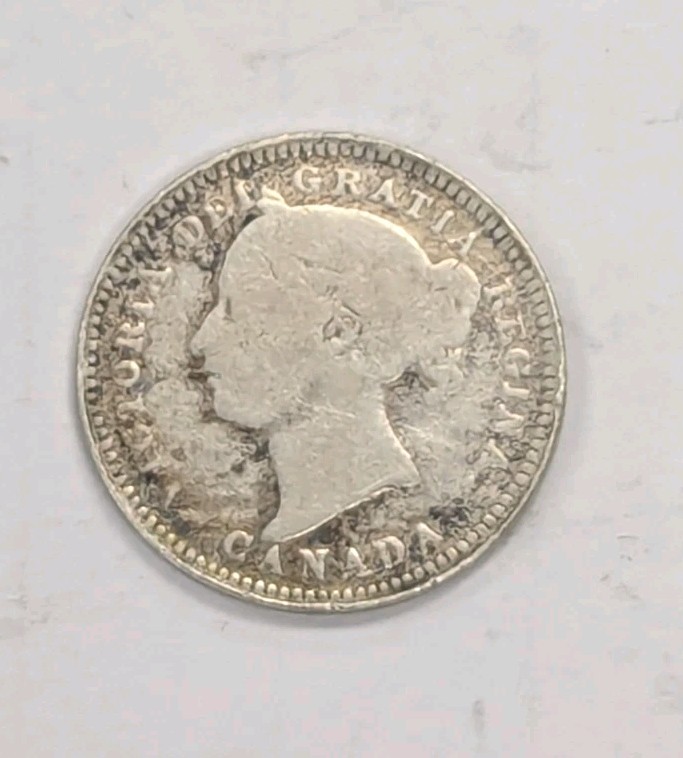 1881 H- Canada 10 Cent Coin-#T138