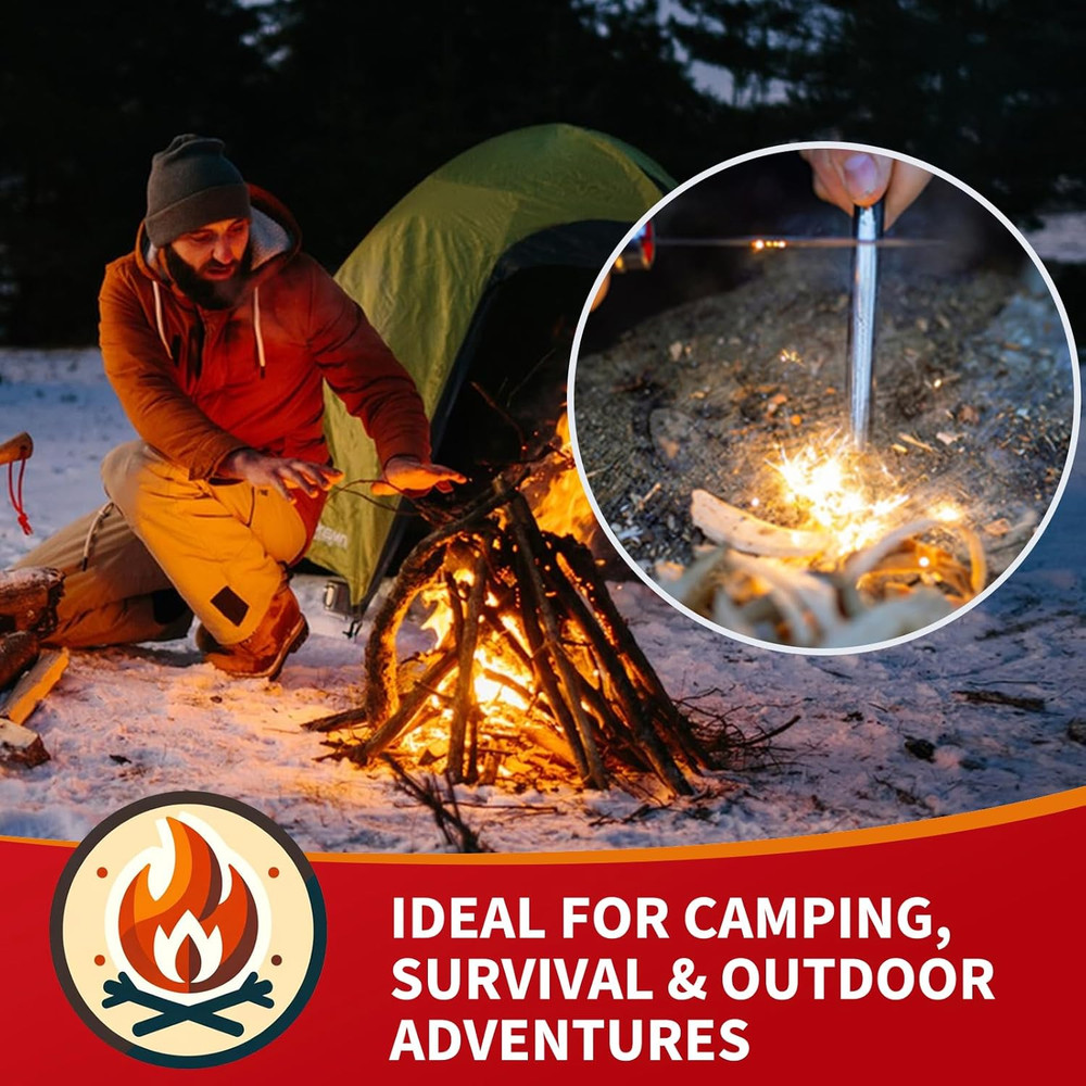 Natural Fire Starters for Grills: Premium Waterproof Quick Firestarters Sticks |