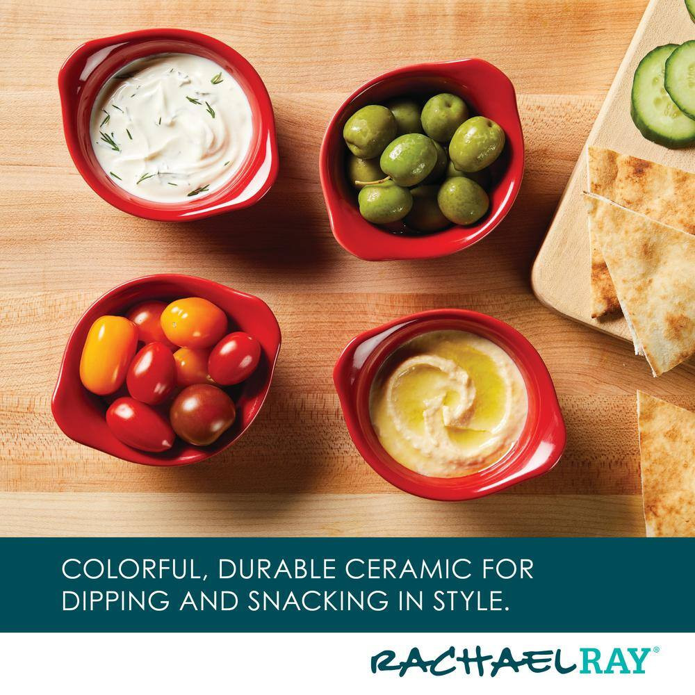 4-Piece Red Ceramics Bakeware Set