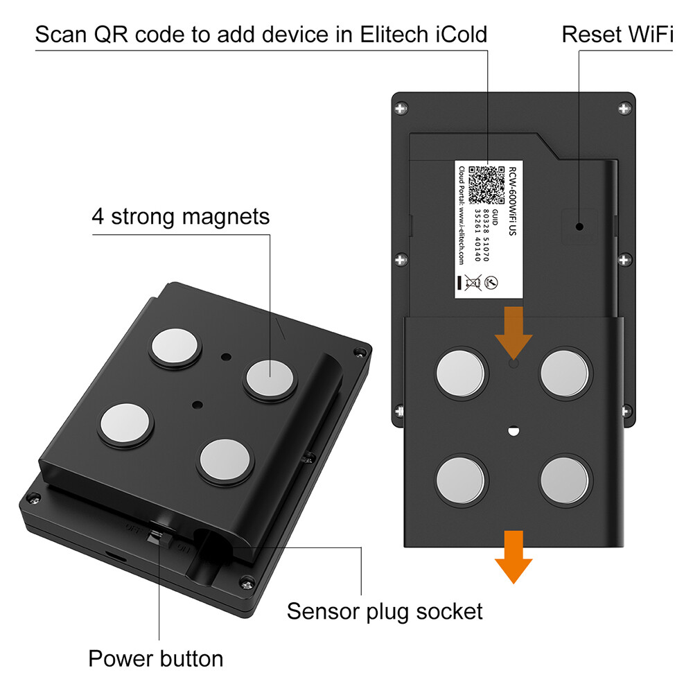 Elitech RCW-600WiFi 10PCS Temperature Data Logger w/External Temp Probes