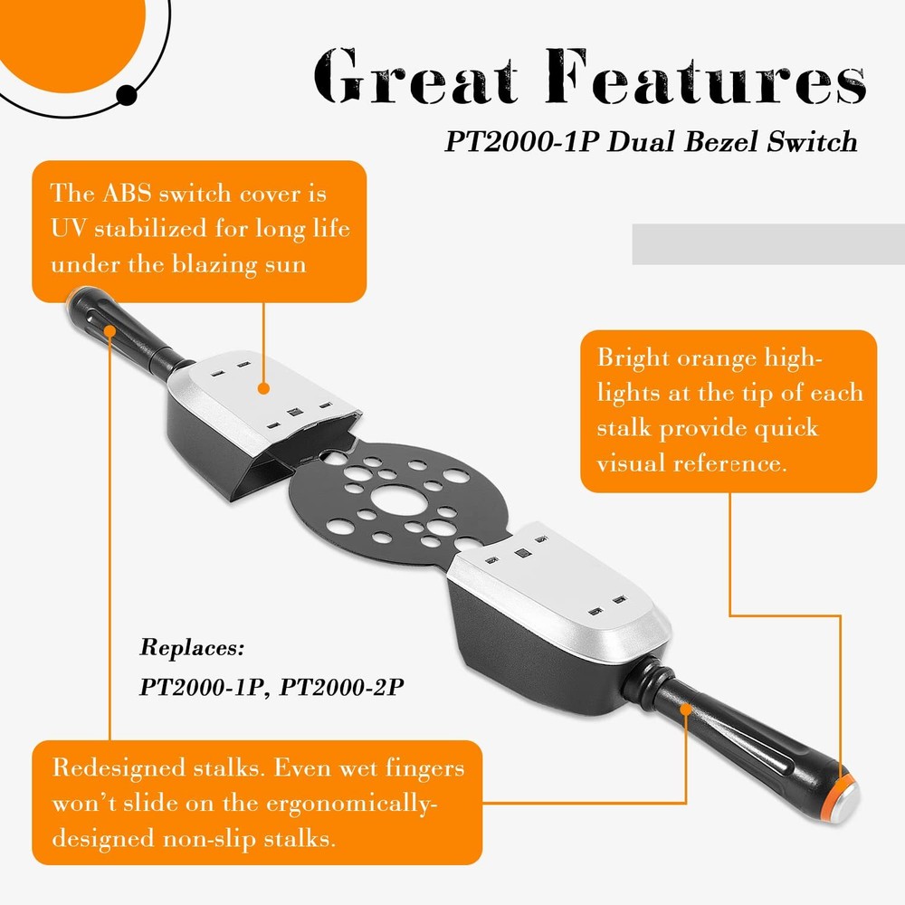 Replace PT2000-1P PT2000-2P Bezel Control Switch Kit for Seastar Hydraulic