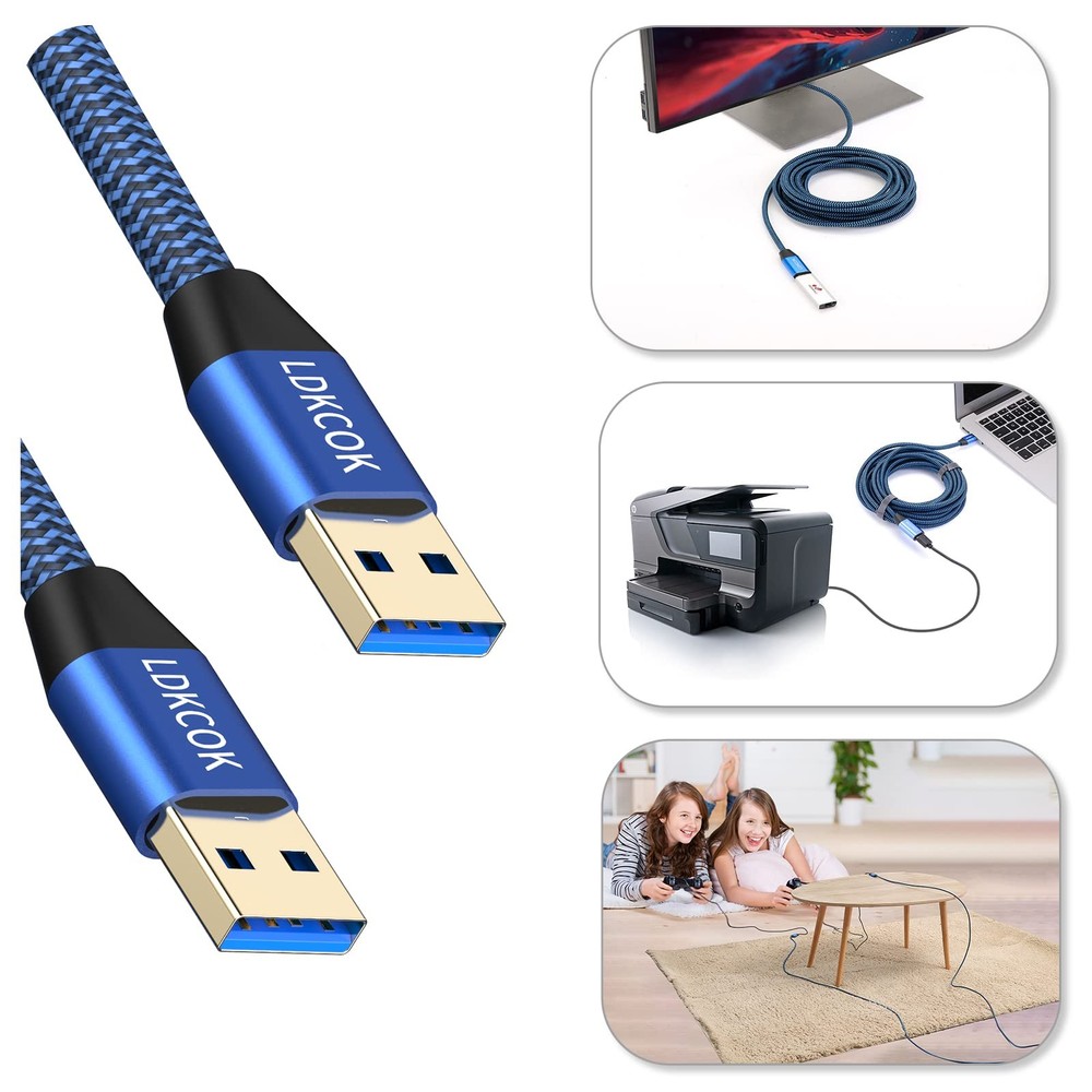 USB to Cable 20FT,Durable Braidedfor 3.0 Male Type A 20ft