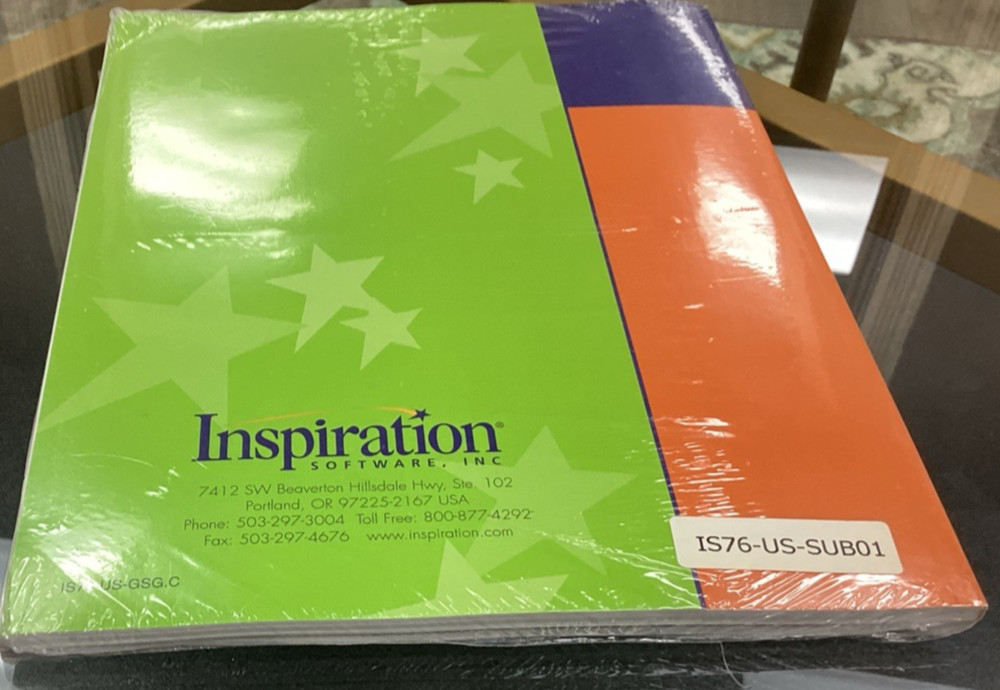 Inspiration Premier Tool To Develop Ideas Software Version 7.6 in shrink wrapNEW