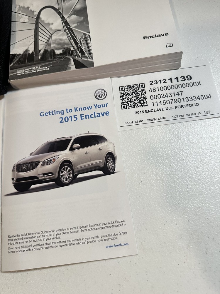 2015 Buick Enclave Owner's Manual Set