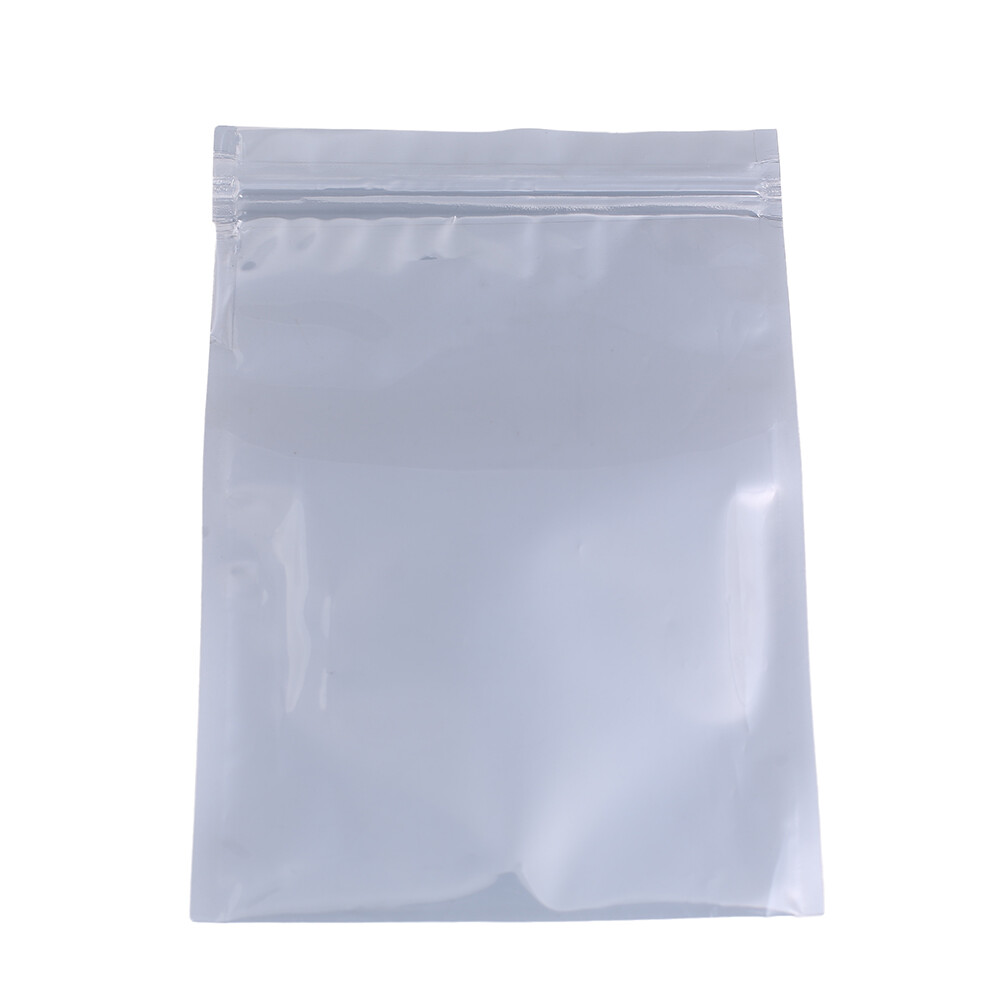 100pc Glossy Translucent CPP Anti-Static Plastic Zip Lock Bags 14x15cm 5.5x6in