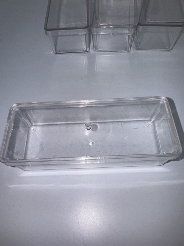 Risk Replacement 6 Plastic Storage Boxes & Lids – Clear Container