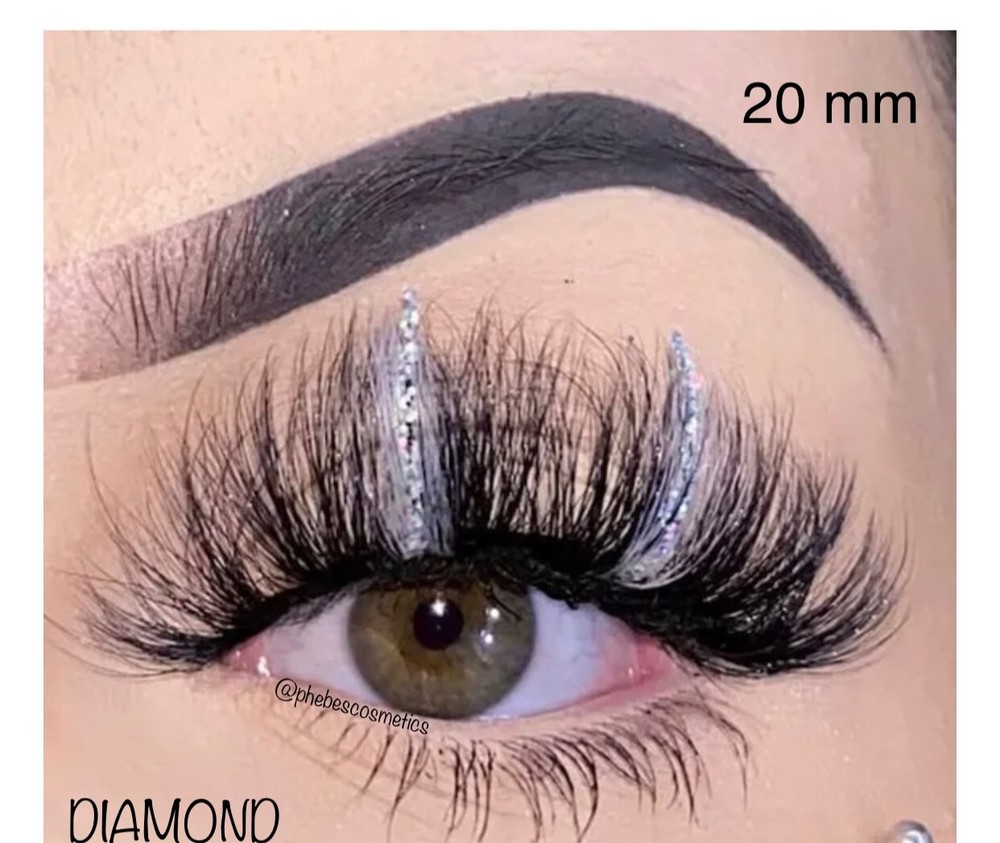Glitter Mink Lashes, handmade 