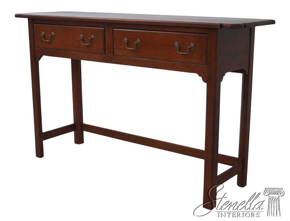 LF70575: Bench Made Cherry Chippendale 2 Drawer Sofa Table