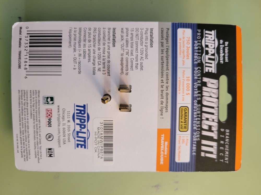 2 Tripp-lite Portable Surge Protector For Notebook Computer