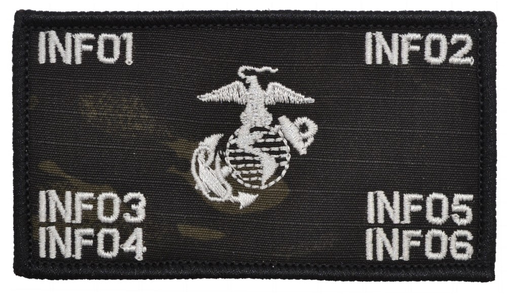 Custom Text USMC Plate Carrier Vest Patch Hook Fastener Backing- Open EGA