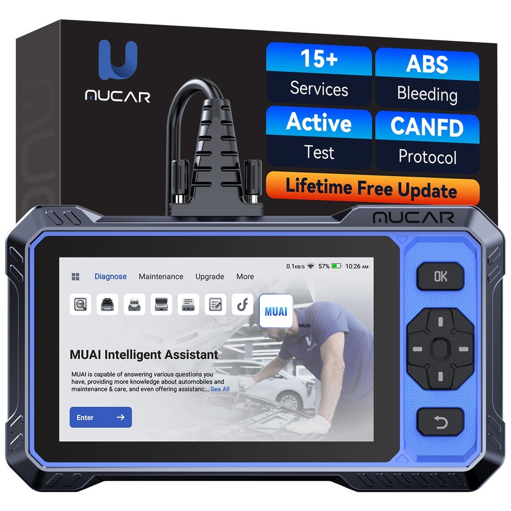Mucar 632 AI OBD2 Scanner Diagnostic Tool Auto Engine ABS SRS Fault Code Reader
