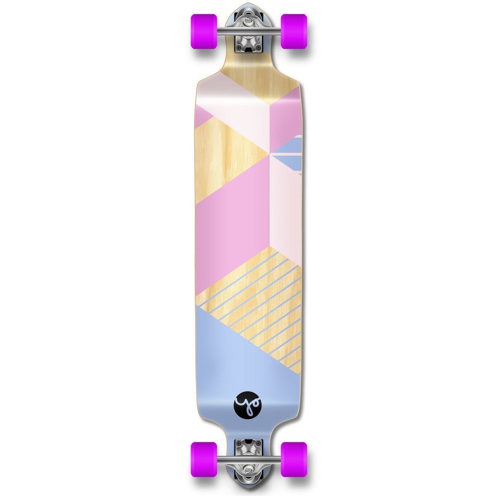 Drop Down Longboard Complete - Geometric Series - Purple
