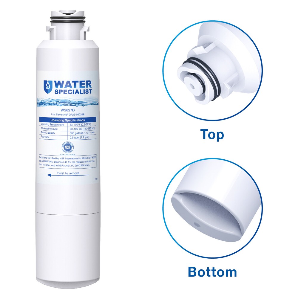 Waterspecialist replacement for Samsung DA29-00020B Refrigerator Water Filter,3P