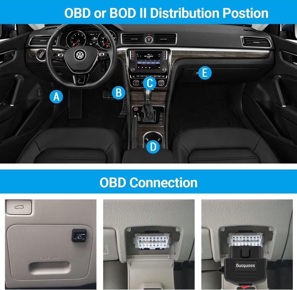 Dual-Mode OBD Power Cable for Dash Cameras - ACC & Surveillance Functionality