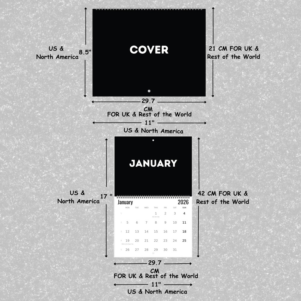 Rock Climbing Wall Calendar 2026