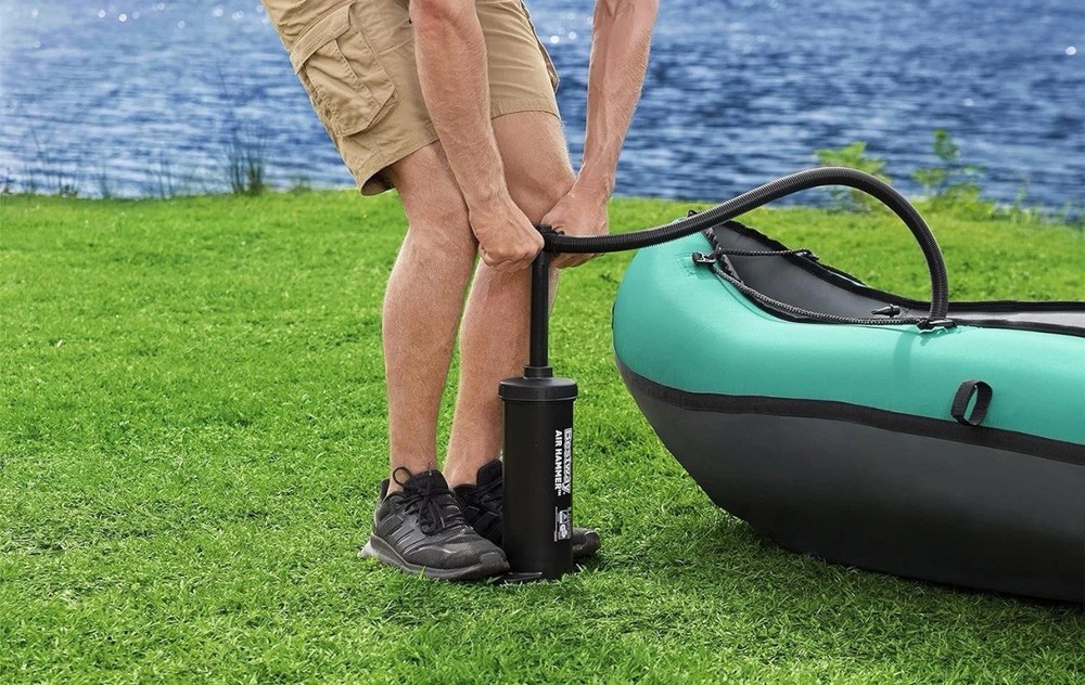 Hydro Force Inflatable Kayak Set | Includes Seat, Paddle, Hand Pump, Storage Car