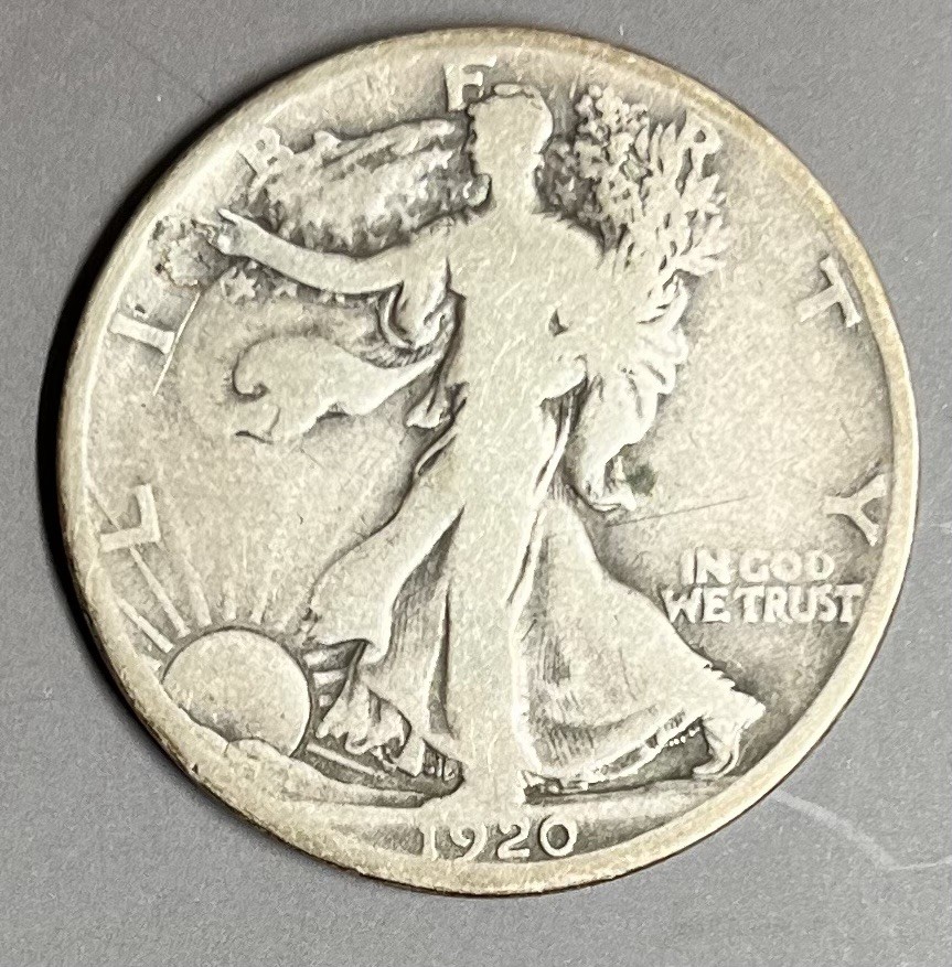 1920 D Walking Liberty half dollar 90% Silver