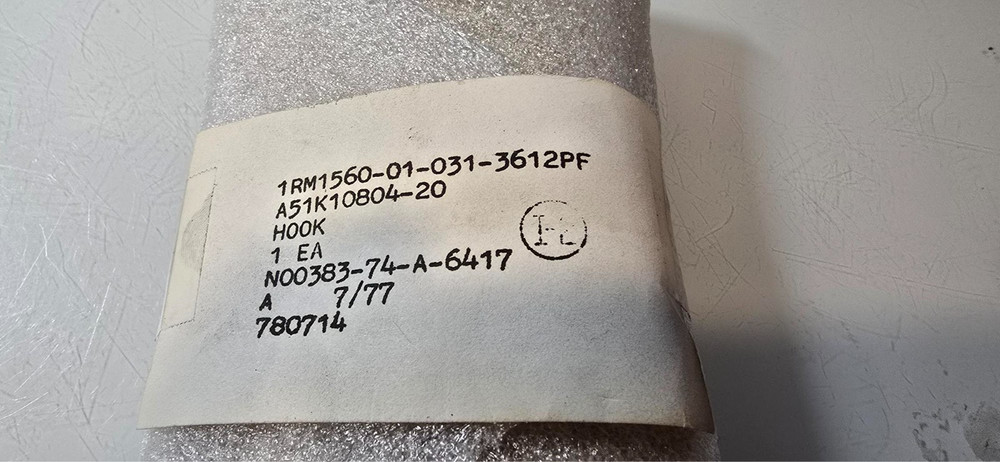 NORTHROP GRUMMAN HOOK CANOPY LOCK A51K10804-20 1560-01-031-3612 (NO EXPORT)