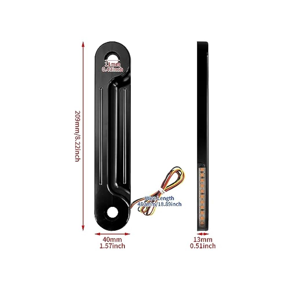 For Motorcycle k Mounted LED Lights, 1998,2025 Models, Dual Function Running