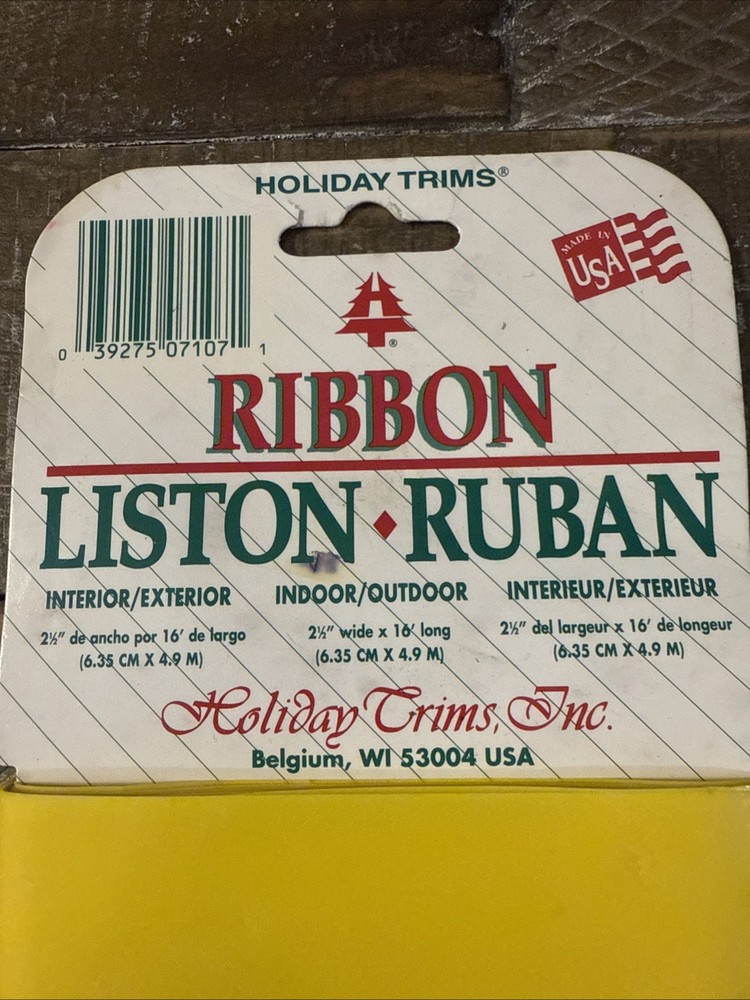 Holiday Trims Yellow Bow