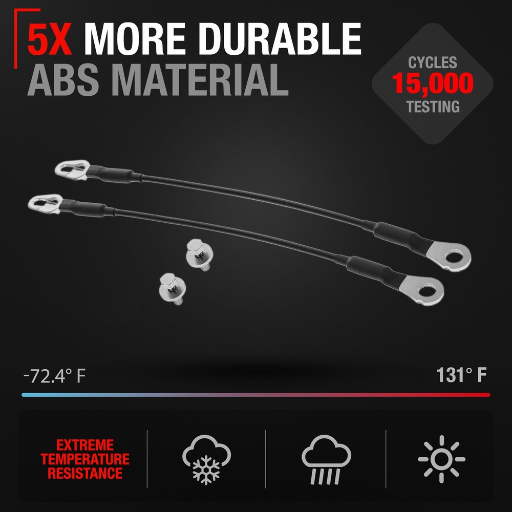 Tailgate Cable Set for Silverado, Sierra - Support Straps, Metal