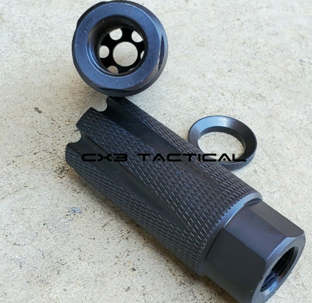 .17 HMR Muzzle Brake 1/2-28 TPI Linear Compensator Knurled Muzzle Brake 17HMR