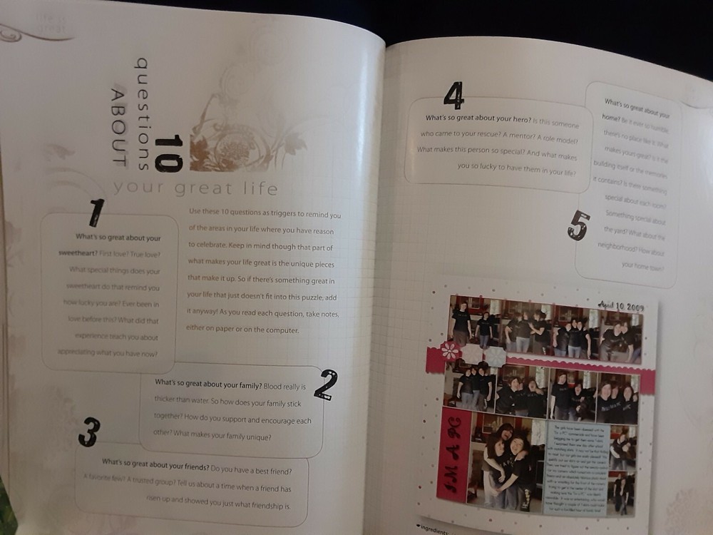 Creative Memories "Ten Questions" Idea Book